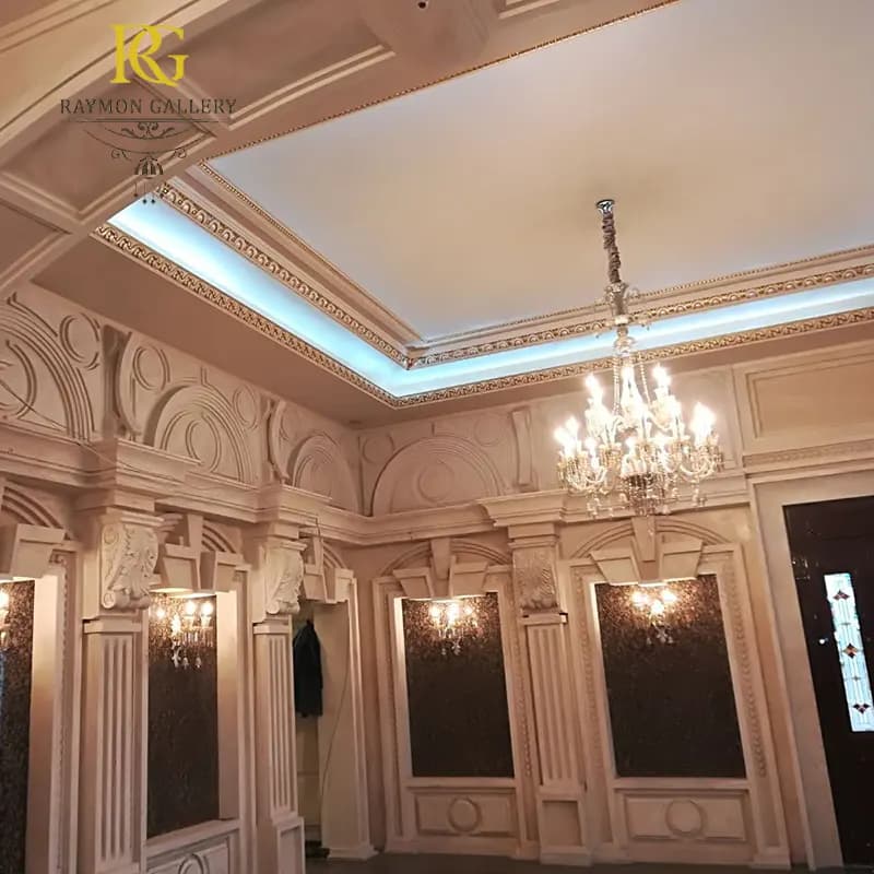 لوستر باکارات رنگ عسلی کریستالی (15 شاخه) — تصویر ۵
