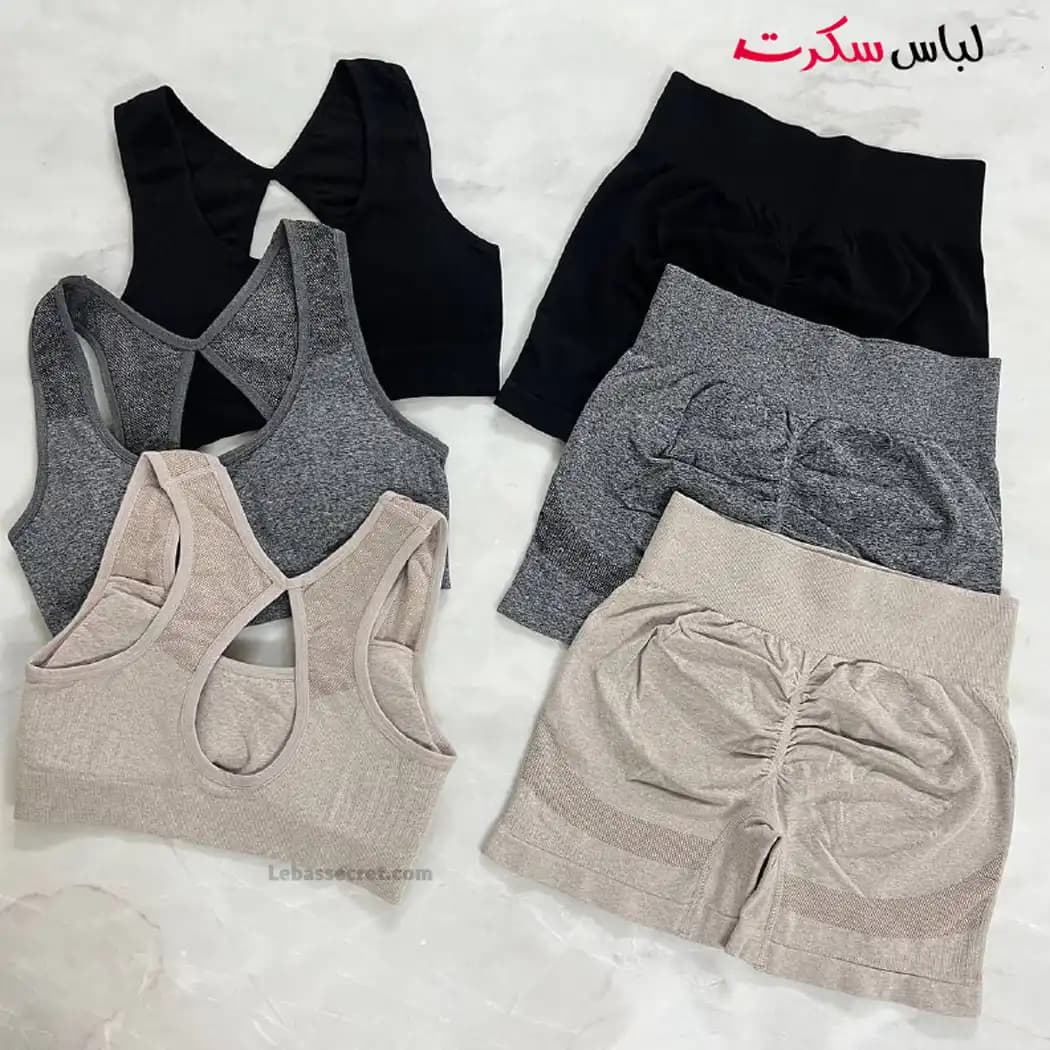 ست نیمتنه شورتک ورزشی ls2078 — تصویر ۳
