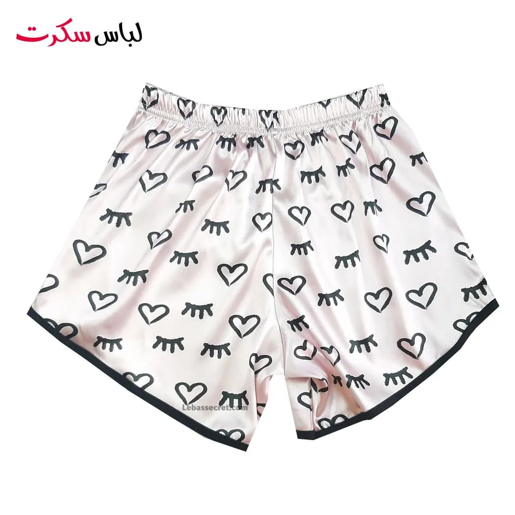 تاپ و شلوارک ساتن زنانه 1131 — تصویر ۹
