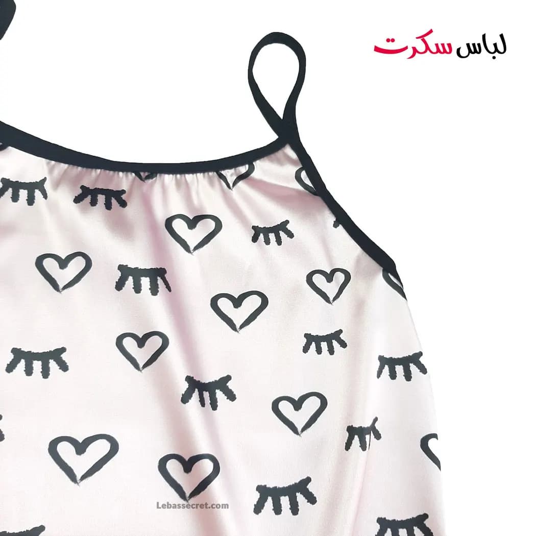 تاپ و شلوارک ساتن زنانه 1131 — تصویر ۴