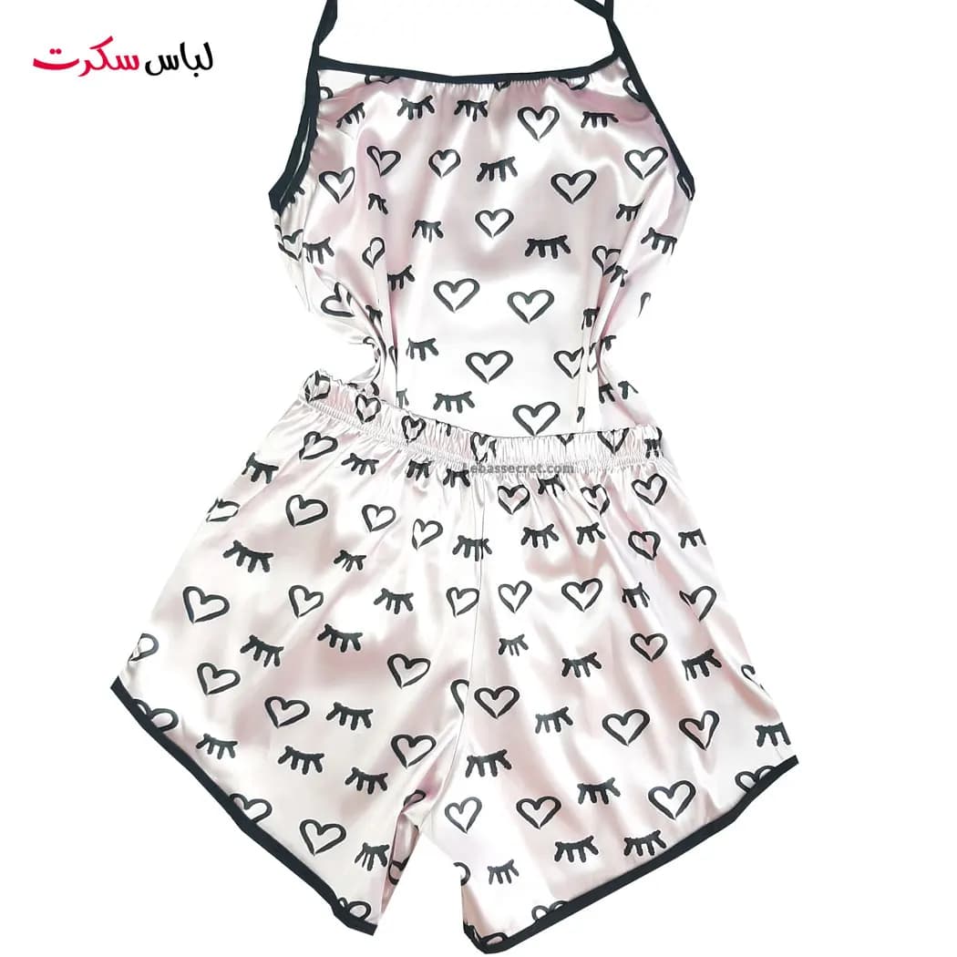 تاپ و شلوارک ساتن زنانه 1131