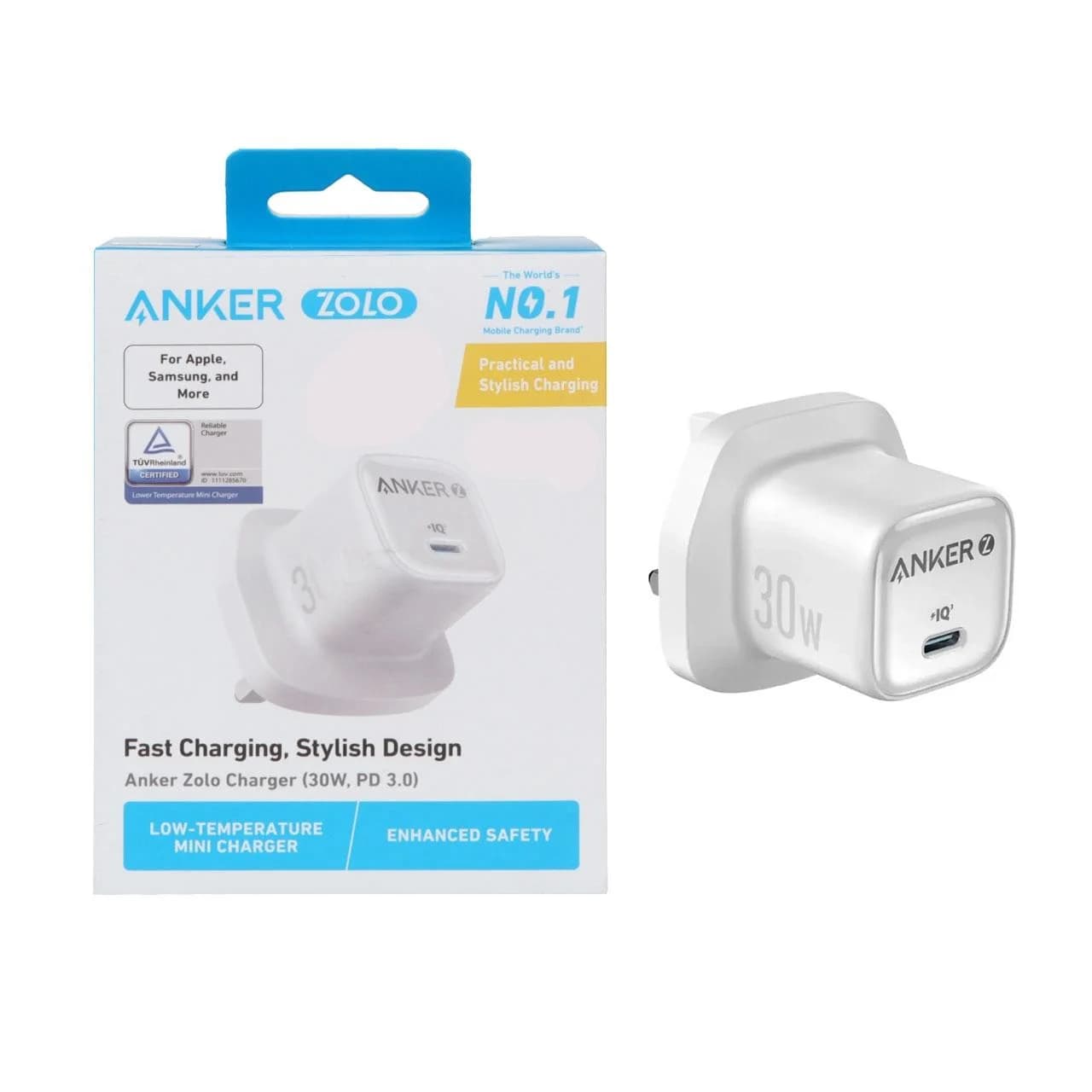 شارژر دیواری PD و فست تک پورت ANKER مدل A2698K21 با توان 30W و تکنولوژی IQ3 – سفید (گارانتی 18 ماهه شرکتی)