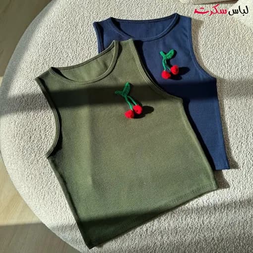 کراپ تاپ کبریتی فانتزی آلبالو ls28951 — تصویر ۵
