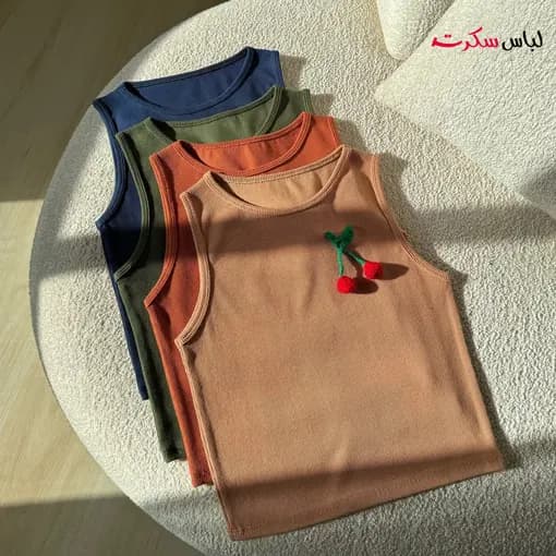 کراپ تاپ کبریتی فانتزی آلبالو ls28951 — تصویر ۴