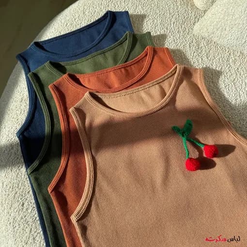 کراپ تاپ کبریتی فانتزی آلبالو ls28951 — تصویر ۳