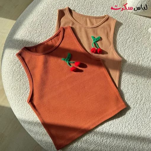 کراپ تاپ کبریتی فانتزی آلبالو ls28951