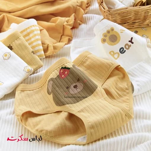 شورت نخی فانتزی بسته 3 عددی Ls153 — تصویر ۳