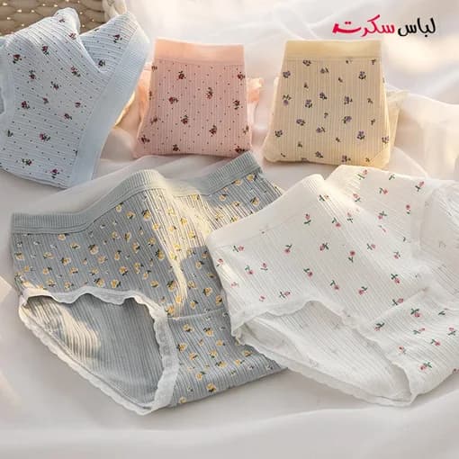 شورت نخی گلدار بسته 2 عددی ls934 — تصویر ۴