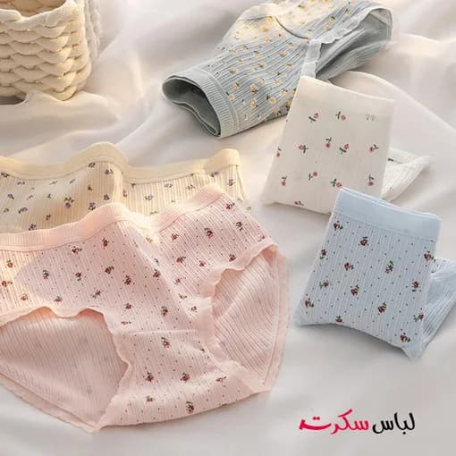 شورت نخی گلدار بسته 2 عددی ls934