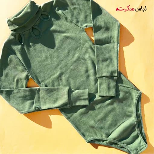 بادی یقه اسکی آستین بلند ls069 — تصویر ۳