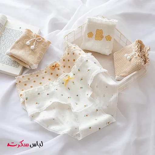 شورت عروسکی پنبه بسته 2عددی ls848 — تصویر ۴