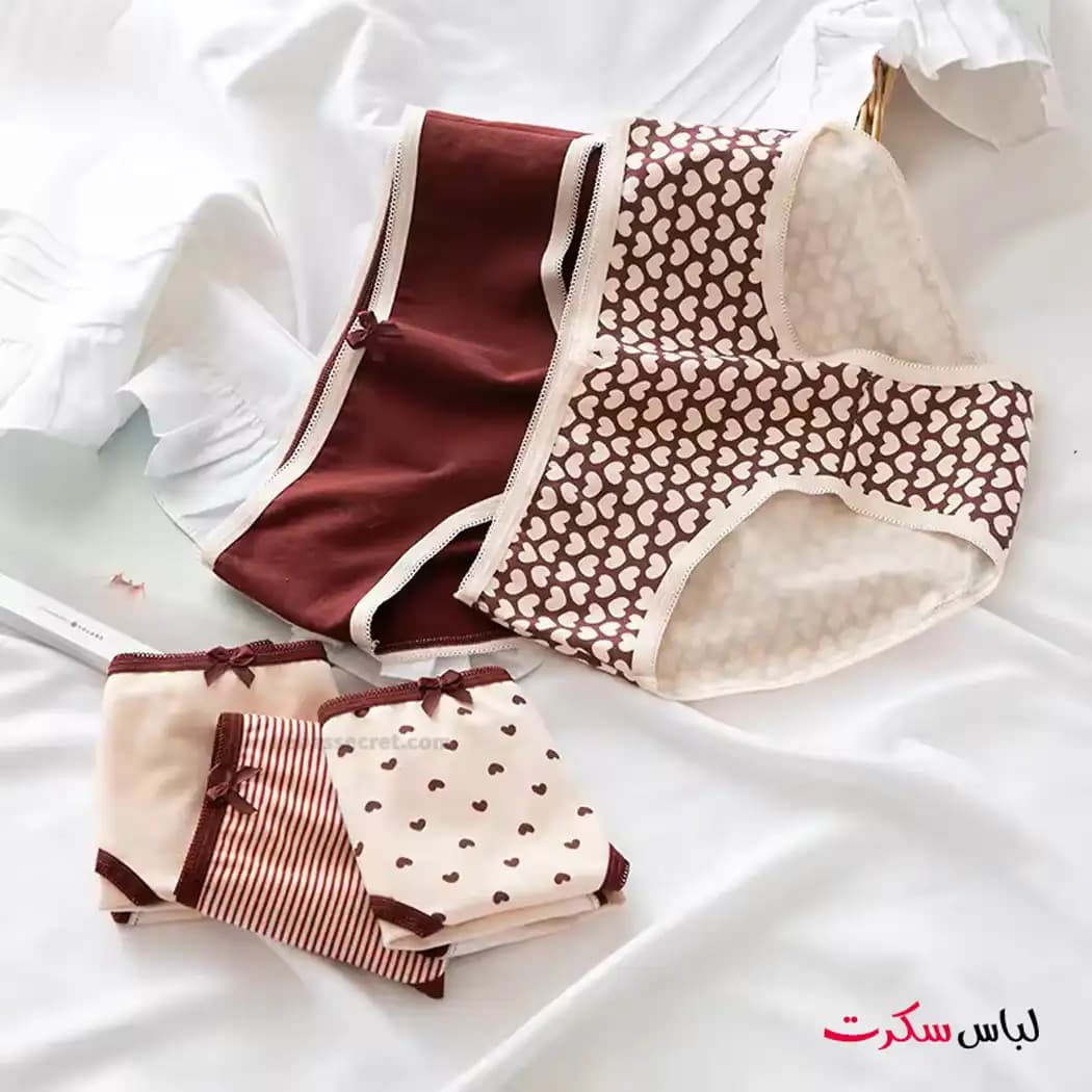 شورت فانتزی نخی طرح دار پک 3عددی lebassecret151 — تصویر ۷