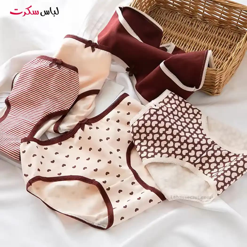 شورت فانتزی نخی طرح دار پک 3عددی lebassecret151
