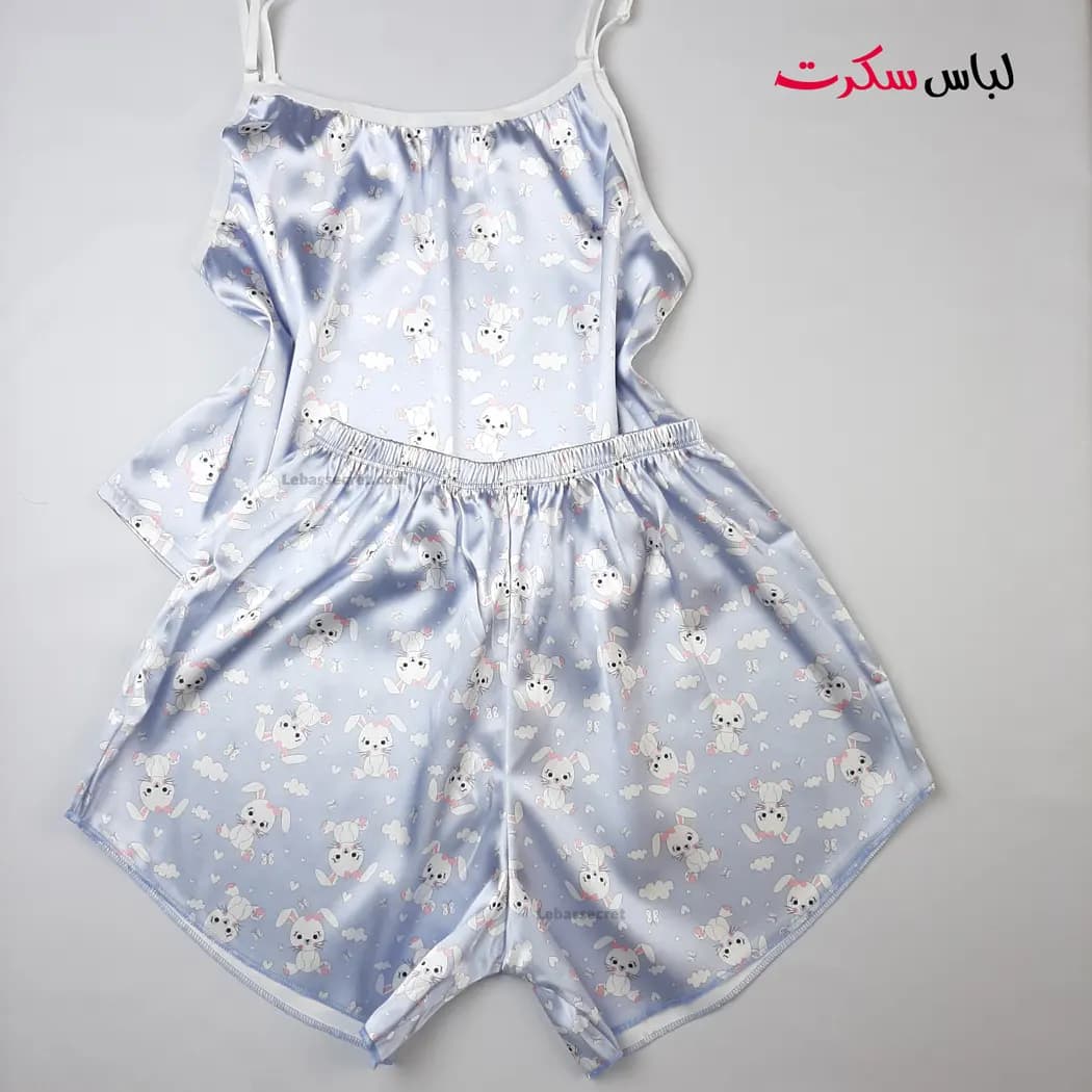 تاپ و شلوارک فانتزی ساتن lebassecret0822 — تصویر ۵