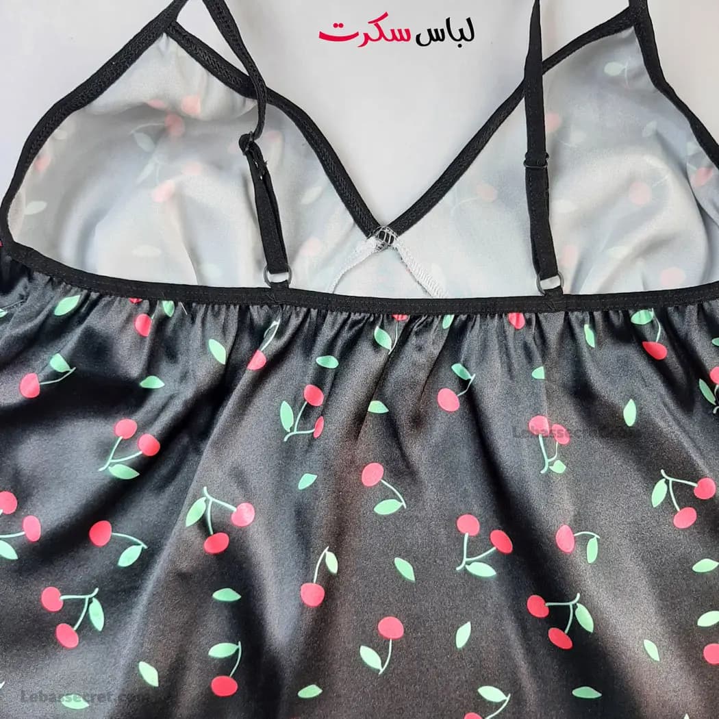 ست تاپ و شلوارک و اسکرانچی ساتن ابریشم lebassecret1143 — تصویر ۷