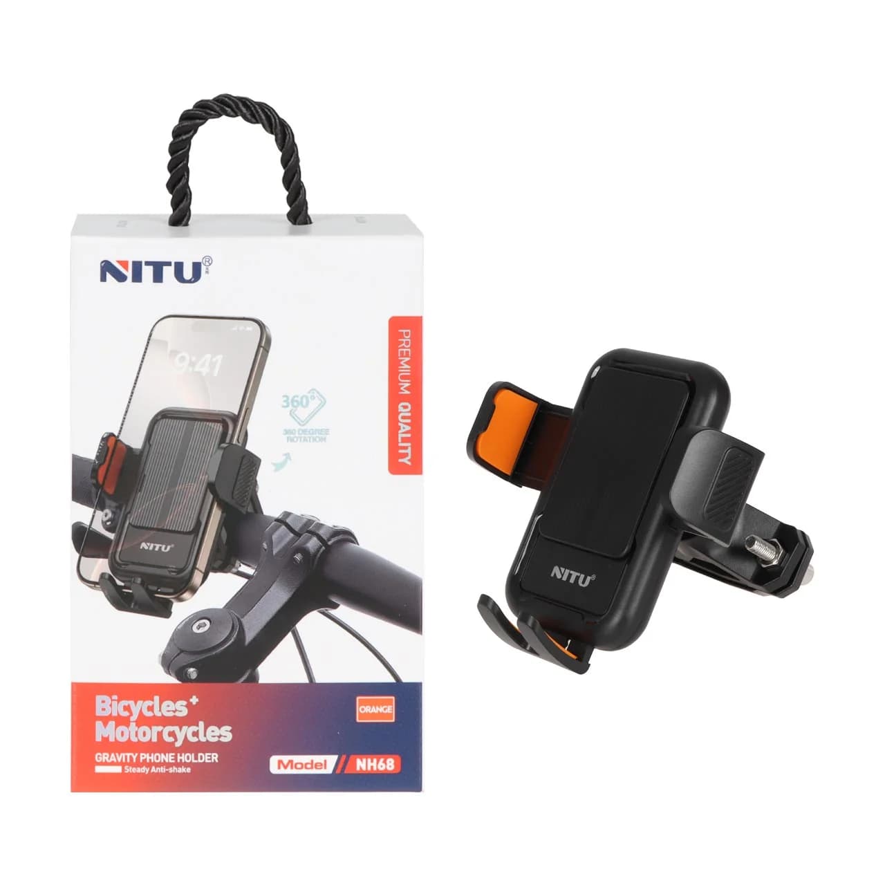 هولدر گوشی موبایل مخصوص دوچرخه Nitu مدل NH68 – نارنجی