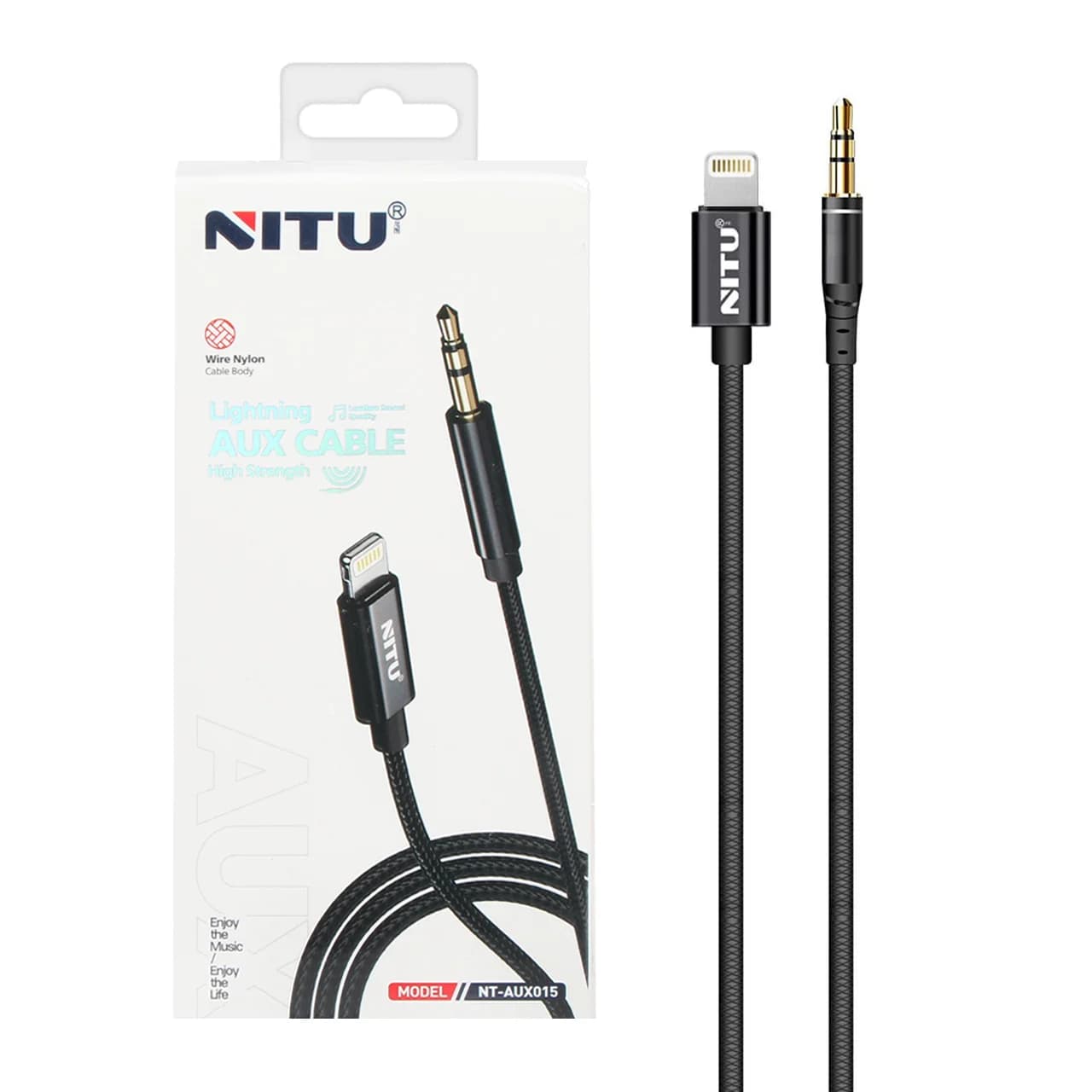 تبدیل NITU AUX TO Lightning مدل AUX015 – مشکی (گارانتی 18 ماه تعویض نیکان همراه)
