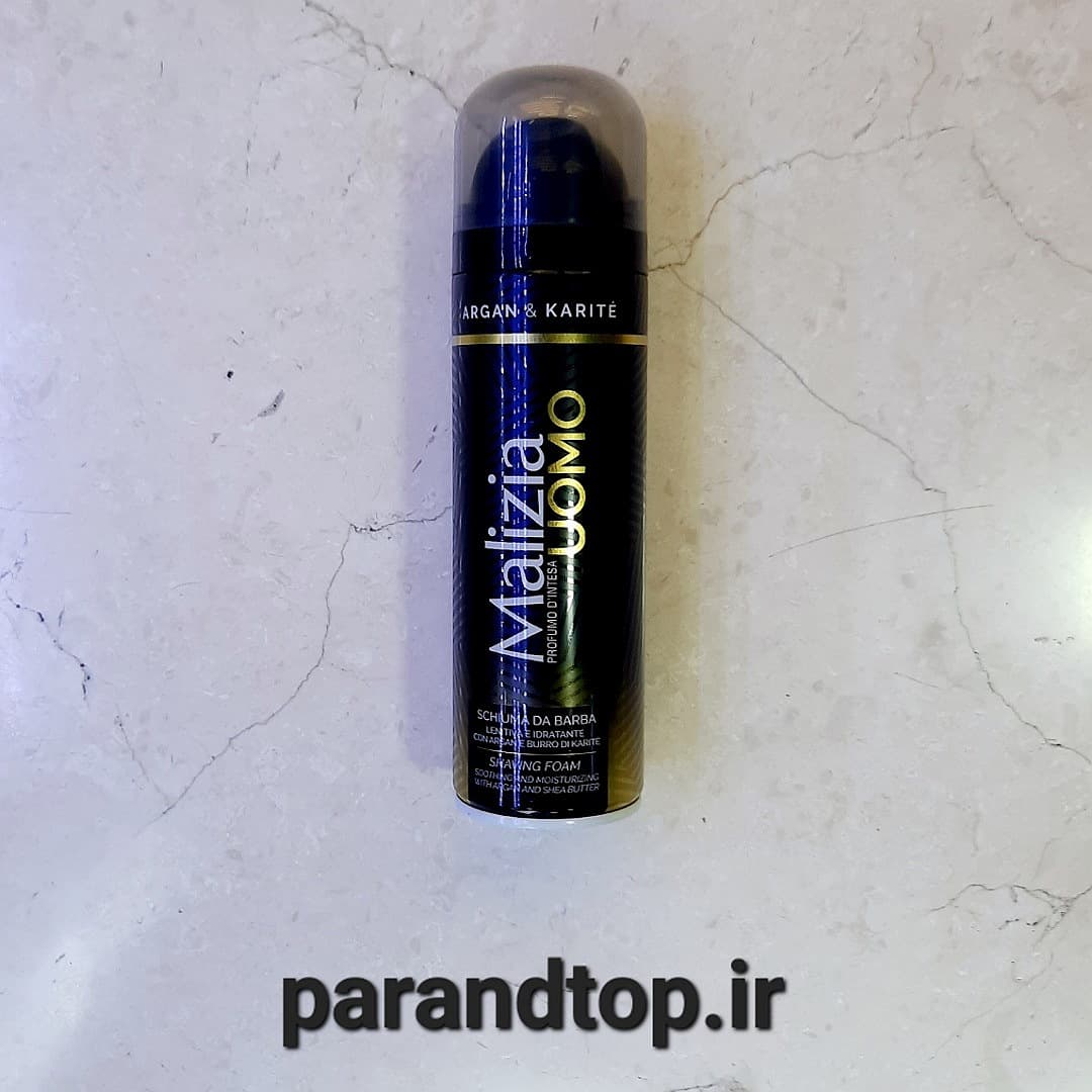 فوم اصلاح مالزیا یومو مدل آرگان وشی باتر Malizia uomo (حجم300میل) — تصویر ۳