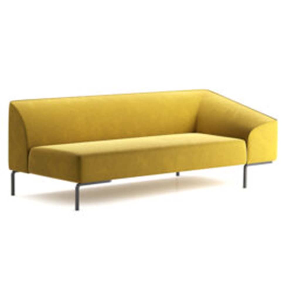 مبل جز انتهایى سه نفره چپ پوشش چرم مدل SF-114-08 هلگر