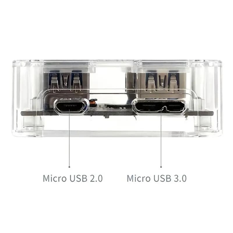 هاب چهار پورت USB3.0 و تایپ سی مدل شیشه ای — تصویر ۴