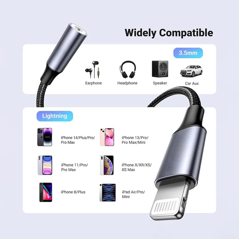 مبدل لایتنینگ آیفون به جک 3.5 میلی متری وویکسو مدل VN2 — تصویر ۸