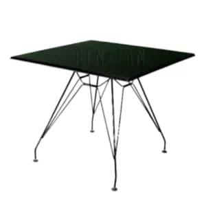 میز پایه ایفلی وکیوم 16 میل 80*80 MDF مدل TM530 بنیزان آبکاری — تصویر ۴