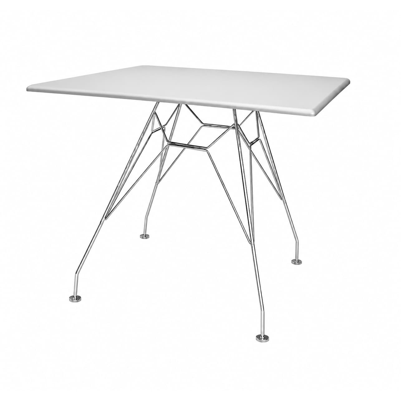میز پایه ایفلی وکیوم 16 میل 80*80 MDF مدل TM530 بنیزان آبکاری