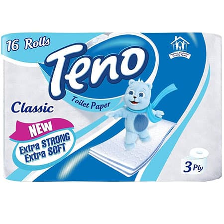 دستمال توالت تنو مدل Classic بسته 16 عددی