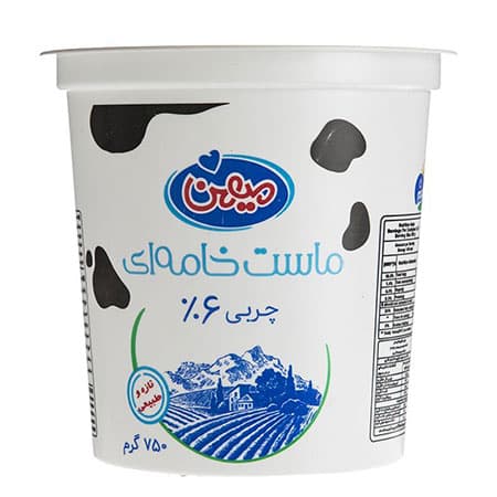 ماست خامه ای میهن مقدار 750 گرم