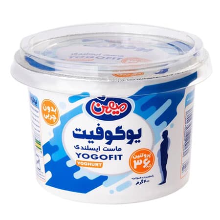 ماست ایسلندی یوگوفیت بدون چربی میهن مقدار 400 گرم