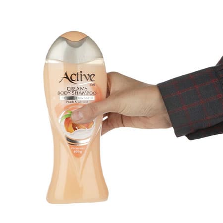 شامپو بدن کرمی اکتیو مدل Peach And Almond مقدار 400 گرم — تصویر ۸