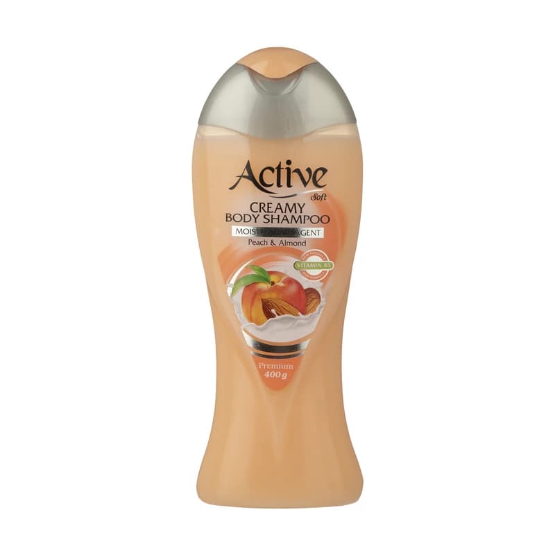 شامپو بدن کرمی اکتیو مدل Peach And Almond مقدار 400 گرم — تصویر ۶