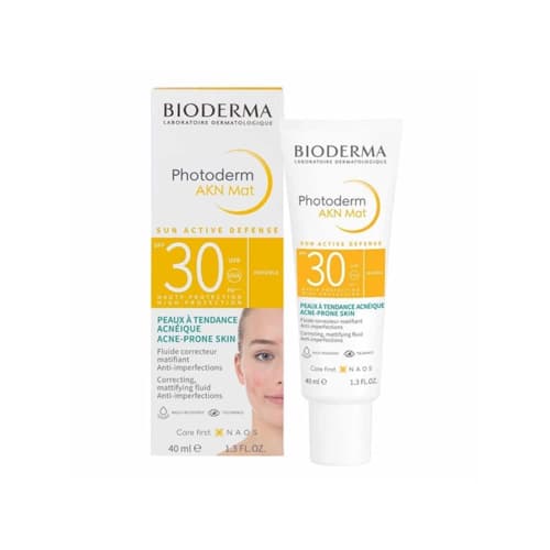 فلوئید ضد آفتاب بی رنگ بایودرما Bioderma مدل Photoderm AKN Mat SPF30 — تصویر ۳