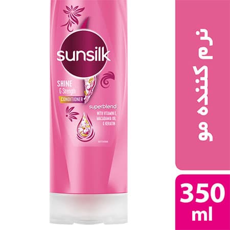 نرم کننده مو سان سیلک مدل Shine and Strength حجم 350 میلی لیتر — تصویر ۴