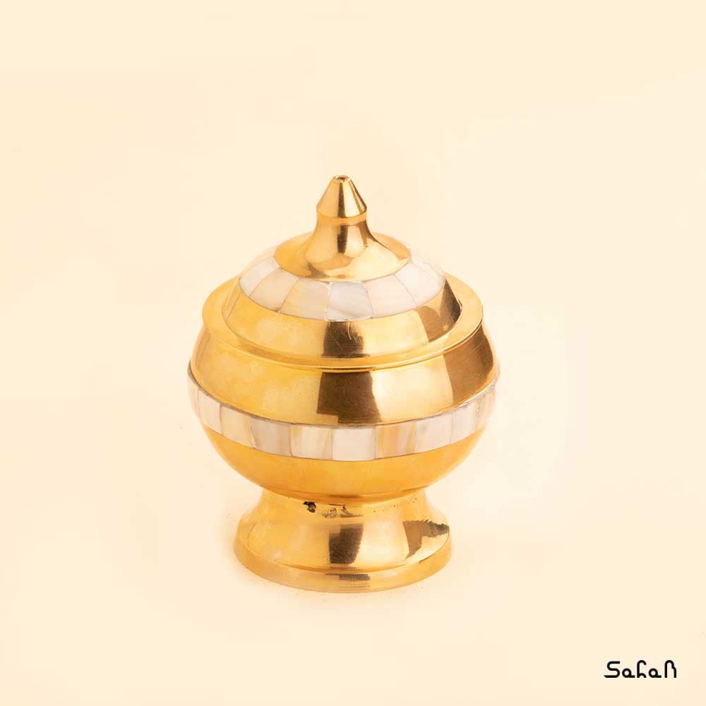 قندان برنجی صدفی