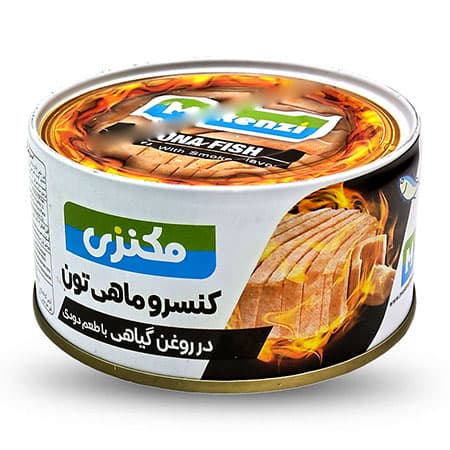 کنسرو ماهی تون دودی در روغن گیاهی مکنزی – 180 گرم