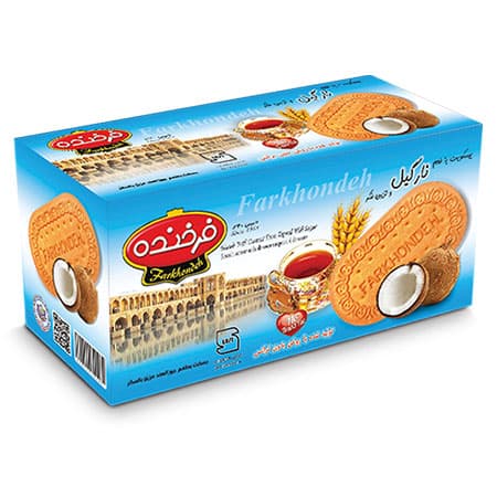 بیسکویت نارگیلی فرخنده وزن 1000 گرم