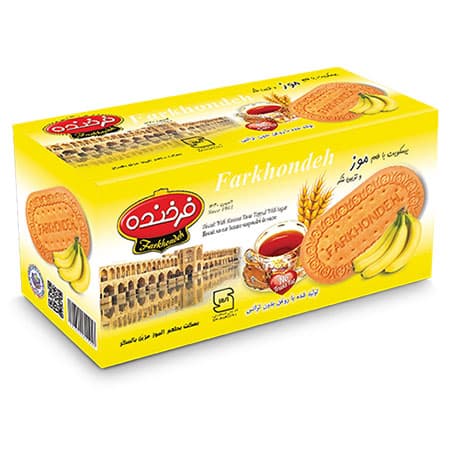 بیسکویت موزی فرخنده وزن 1000 گرم