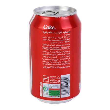 نوشابه کوکاکولا با طعم کولا مقدار 330 میلی‌لیتر — تصویر ۳