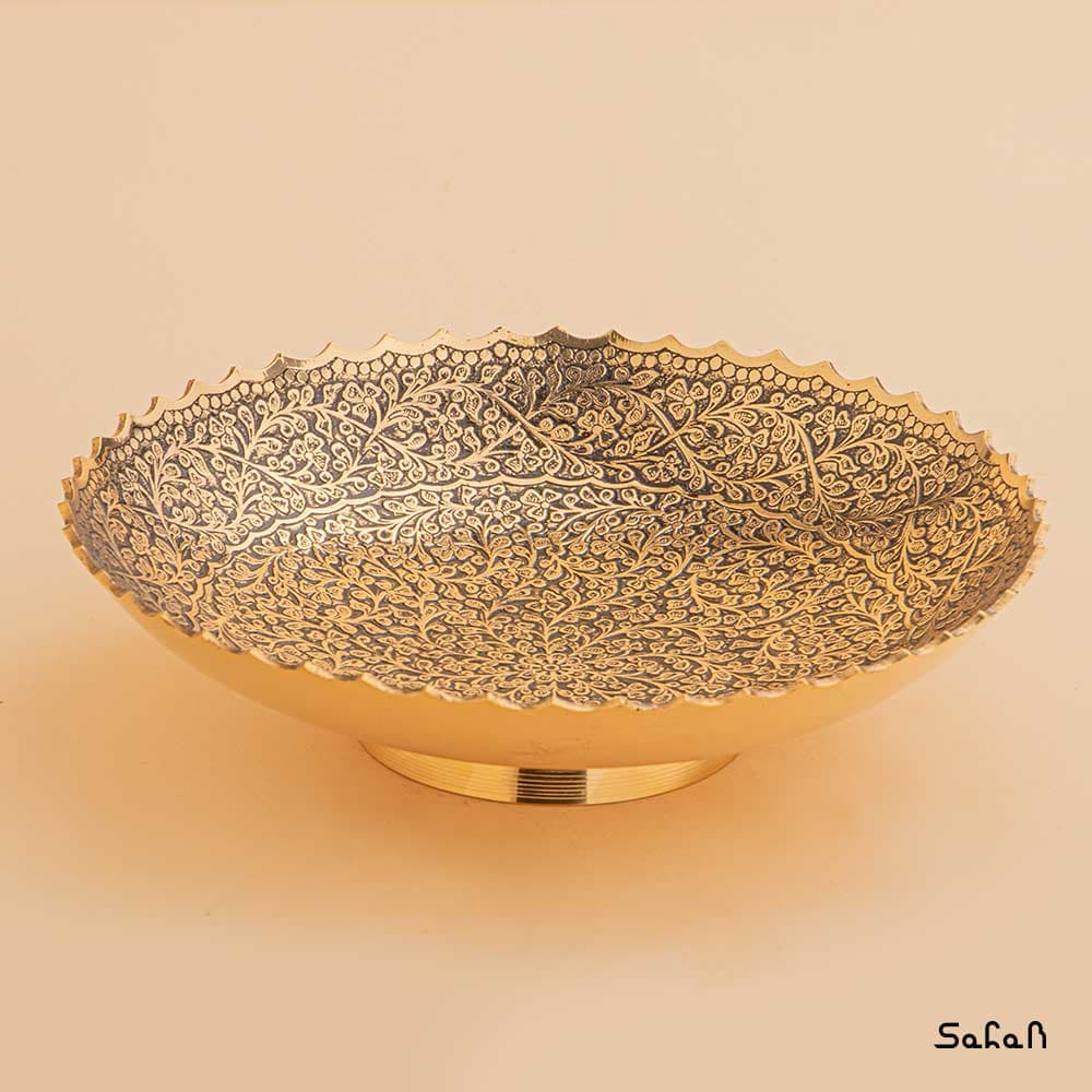 شیرینی خوری برنجی آنتیک مدل ژینوس