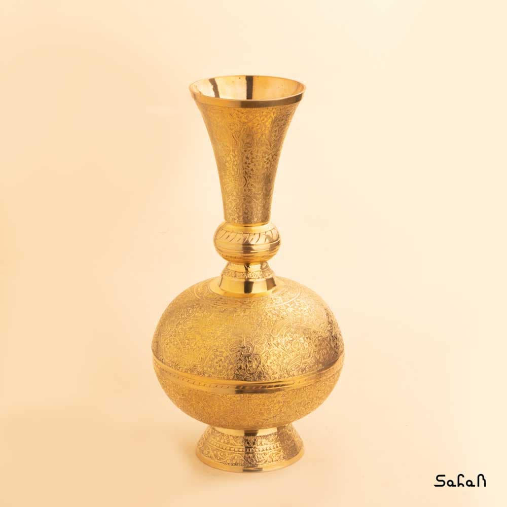 گلدان برنجی میناکاری طرح سوراهی مدل 2 — تصویر ۶