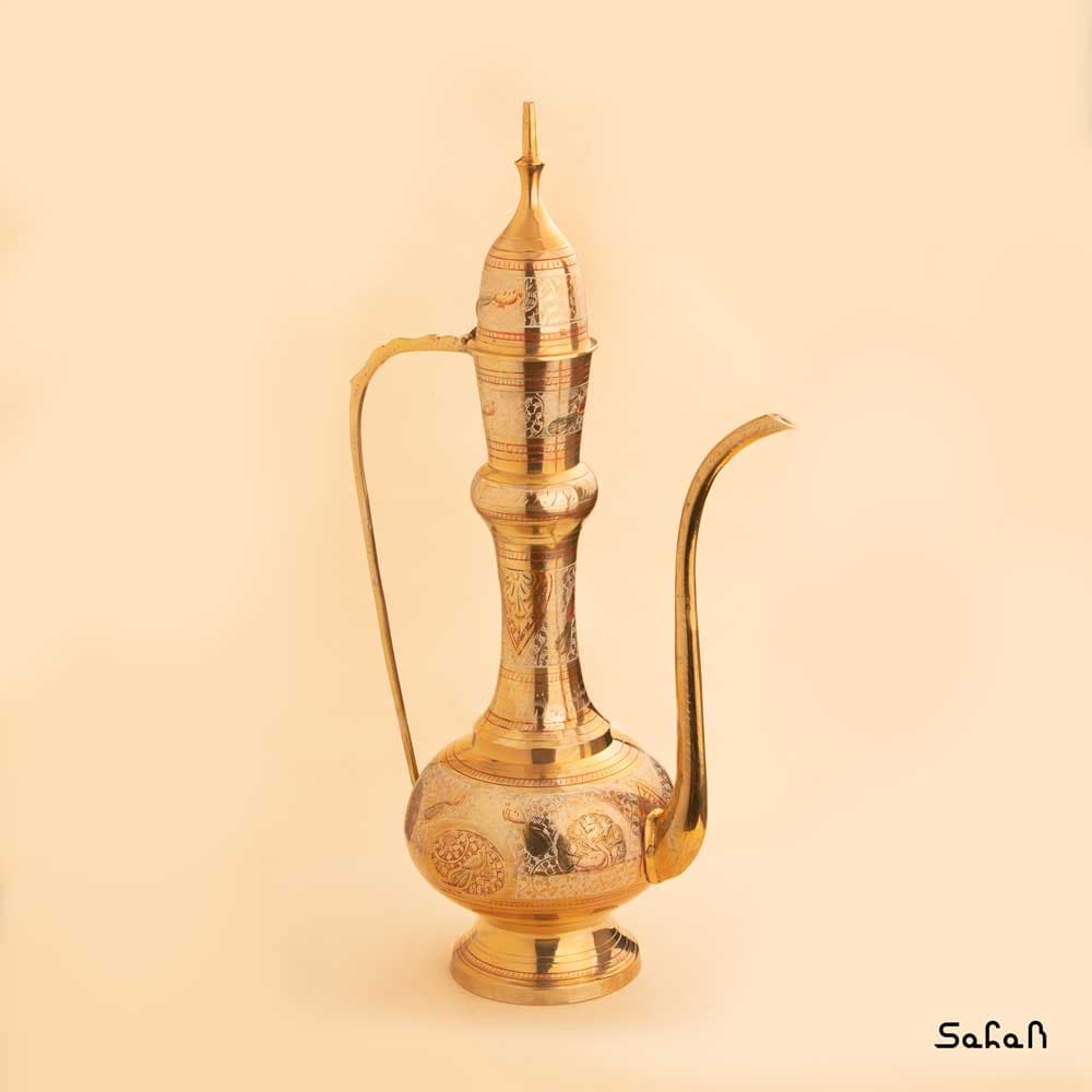 گلاب پاش برنجی قلم زنی 50 سانت