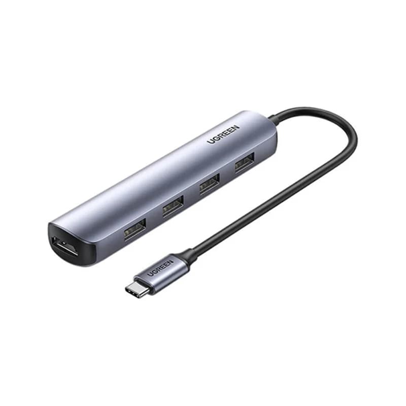 هاب 5 پورت Type-C یوگرین مدل 20197-CM417 با 4 پورت USB 3.0 و 1 پورت HDMI