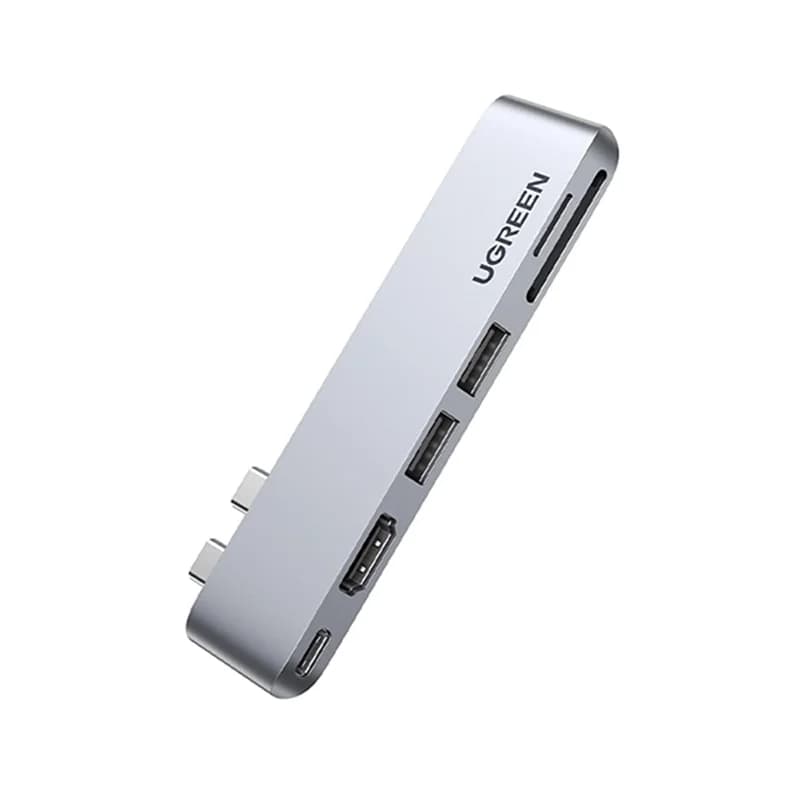 هاب 6 پورت Type-C یوگرین مدل 80856-CM380 با 2 پورت USB 3.0 و پورت HDMI و درگاه کارت حافظه و Type-C
