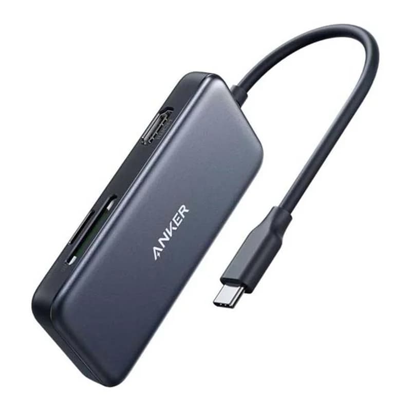 هاب 5 پورت USB-C انکر مدل PowerExpand A8334 با 2 پورت USB 3.0 و پورت HDMI و درگاه حافظه