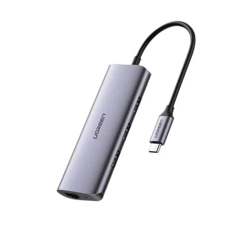 هاب 5 پورت USB-C یوگرین مدل CM252-60718 با 3 پورت USB 3.0 و 1 پورت Micro usb و RJ45 — تصویر ۲