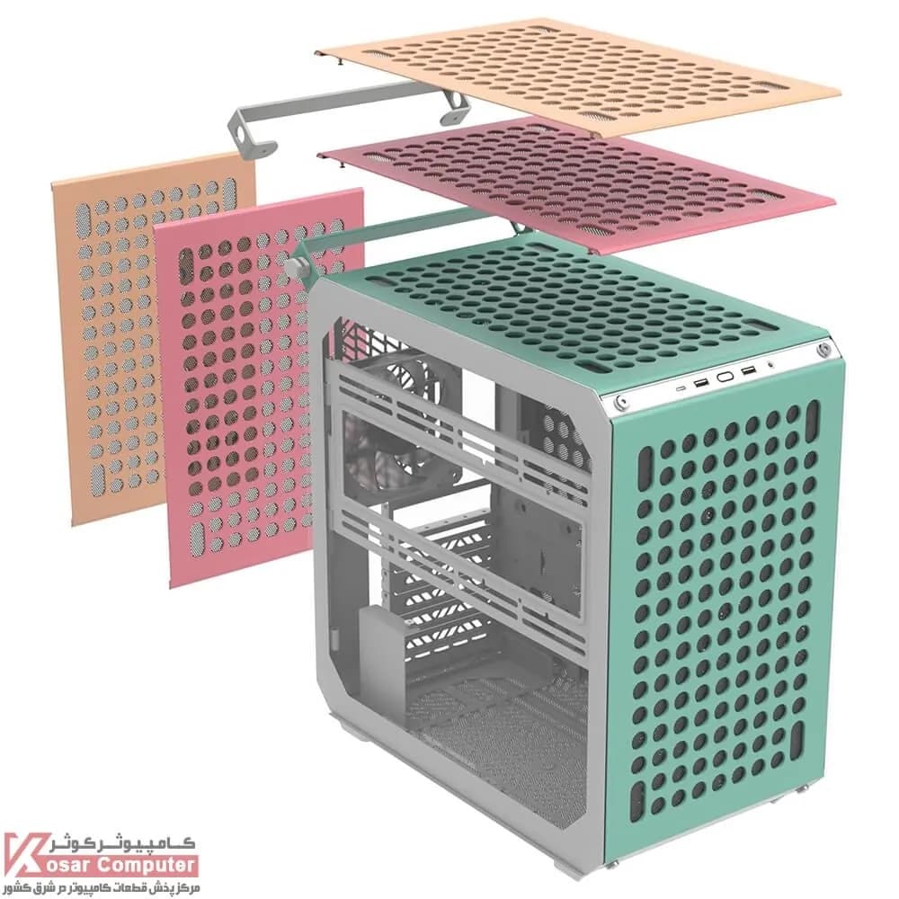 کیس کولر مستر مدل QUBE 500 Flatpack Macaron — تصویر ۹