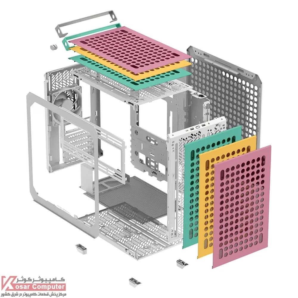 کیس کولر مستر مدل QUBE 500 Flatpack Macaron — تصویر ۵