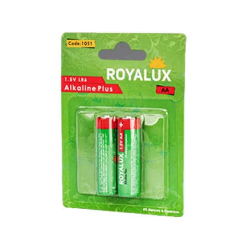 باتری رویالوکس قلمی Plus Alkaline بسته 2 عددی پارس شعاع توس