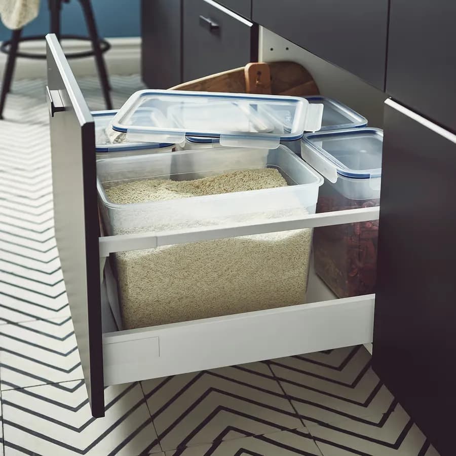 ظرف غذا مستطیلی/پلاستیکی 10.6 لیتری ایکیا مدل IKEA 365+ — تصویر ۱۰